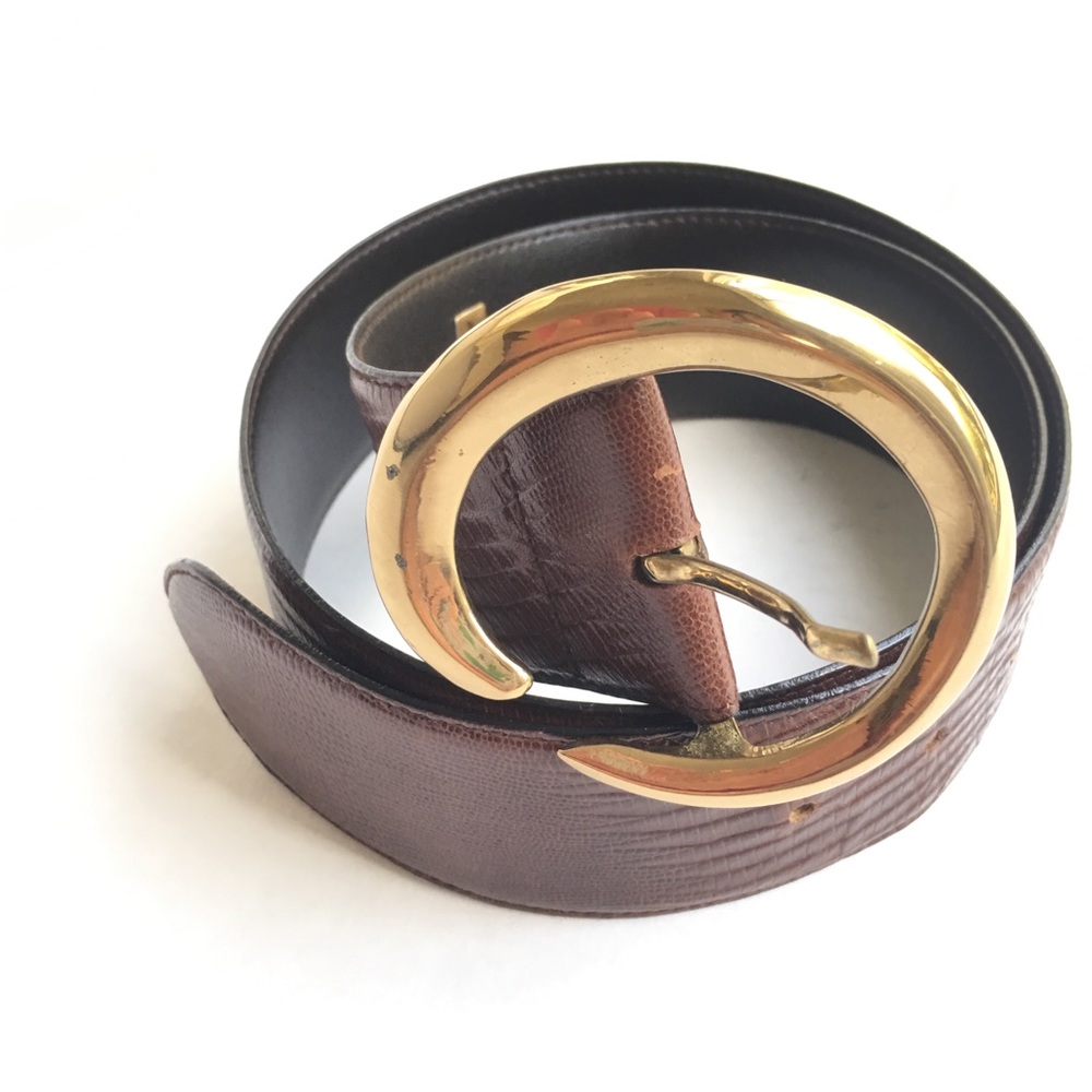 Saks Fifth Avenue Brown Cowhide Belt